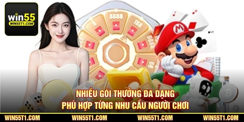 Nhiều gói thưởng đa dạng phù hợp từng nhu cầu người chơi